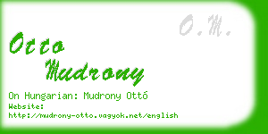 otto mudrony business card